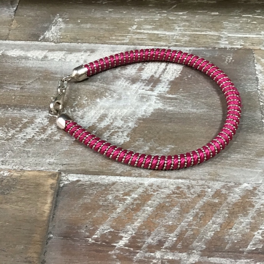 JCM Pink And Sterling Bracelet